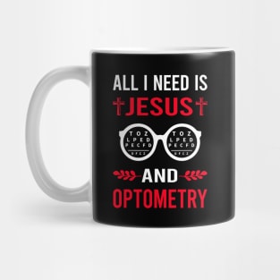 I Need Jesus And Optometry Optometrist Mug